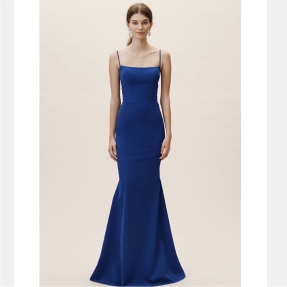 BHLDN Lyle Dress in cobalt blue - Picture 1 of 4